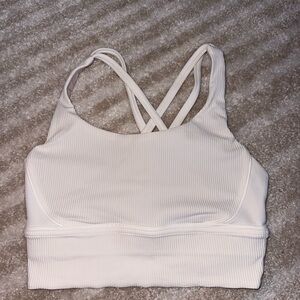 Lululemon Ribbed Crisscross Back Sports Bralette - White